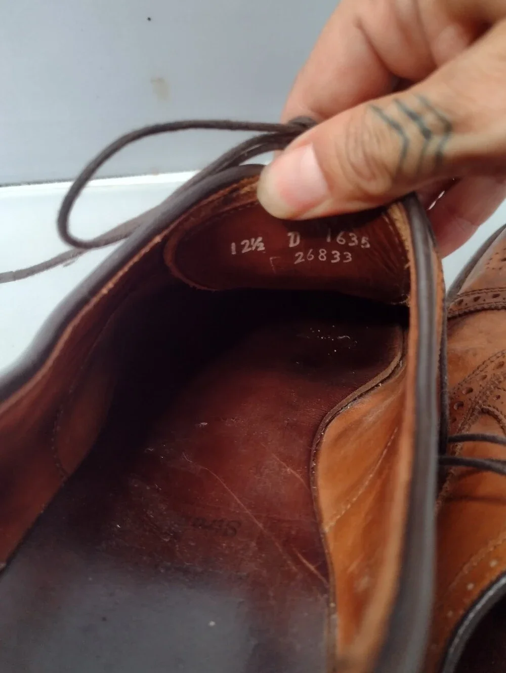 Allen Edmonds Strand Cap-Toe Oxford Brogue Hand Made Dress Shoe 12 1/2 D A23